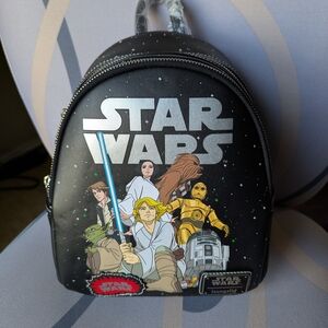Loungefly Star Wars Backpack with Black and Cream Accents